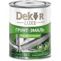 Грунт-эмаль 3 в 1 DEKOR SPRINT 30 мин графит 1.9 кг быстросохнущая