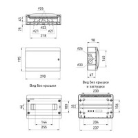 Корпус пластиковый навесной ЭРА COMFORT ЩРН-П-12 IP41 проз. крышка белый