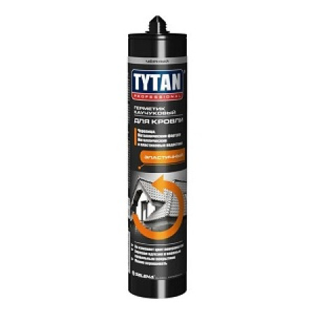 Герметик для кровли каучуковый черный TYTAN PROFESSIONAL 310 мл