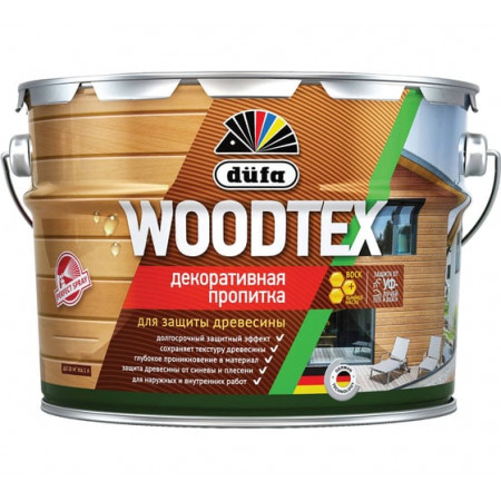 Пропитка Dufa WOOD TEX серая, алкидная 9 л