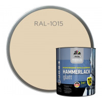 Эмаль на ржавчину Dufa Premium HAMMERLACK гладкая 3-в-1, RAL-1015 слоновая кость 2,5 л