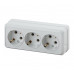 Розетка Intro Quadro 2-206-01 с зазем.трехм. 3х2Р+Е 16А-250В бел.